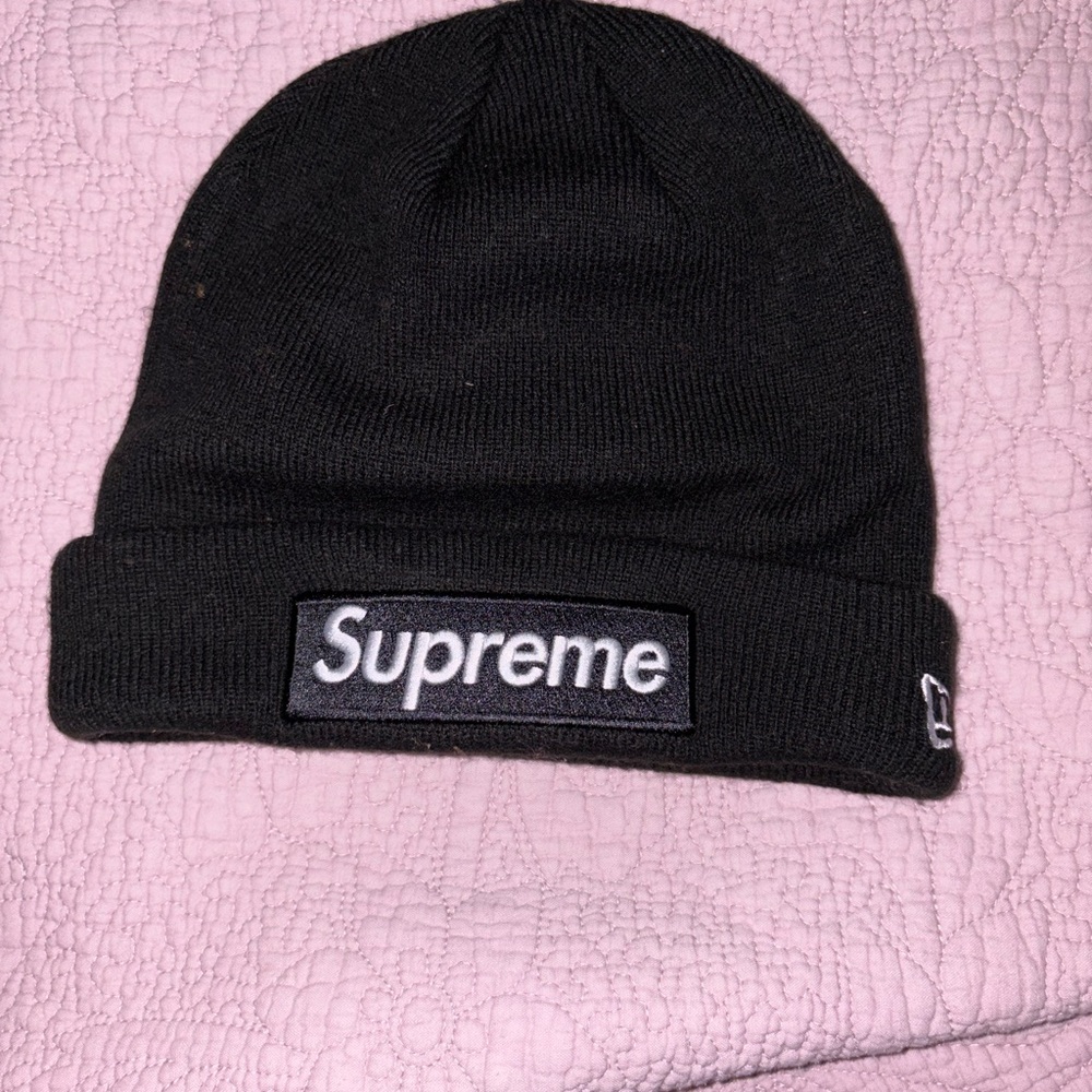 Supreme New Era Box Logo Beanie Black